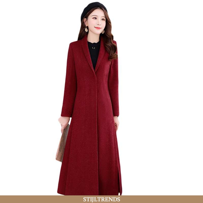 Wollen Jas Dames Jas Trendy Rood