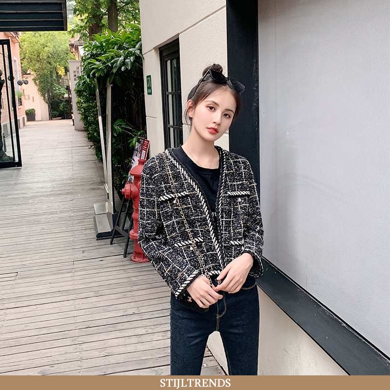 Wollen Jas Dames Jas Trendy Zwart