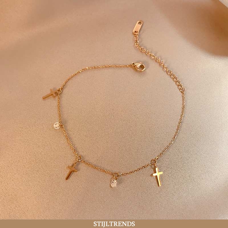 Zilveren Sieraden Dames Hippe Mesh Gouden