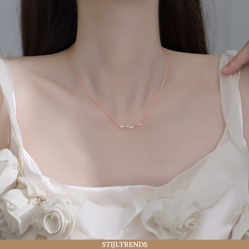 Zilveren Sieraden Dames Trendy Golven Gouden
