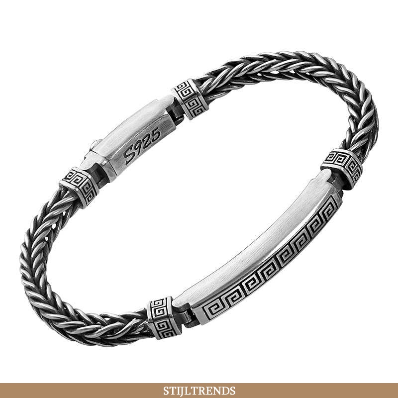 Zilveren Sieraden Heren Vintage Scheppend Zwarte