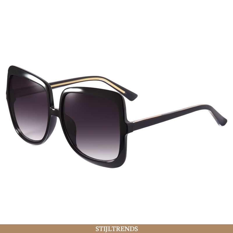 Zonnebril Dames Vintage Zwart Zwarte
