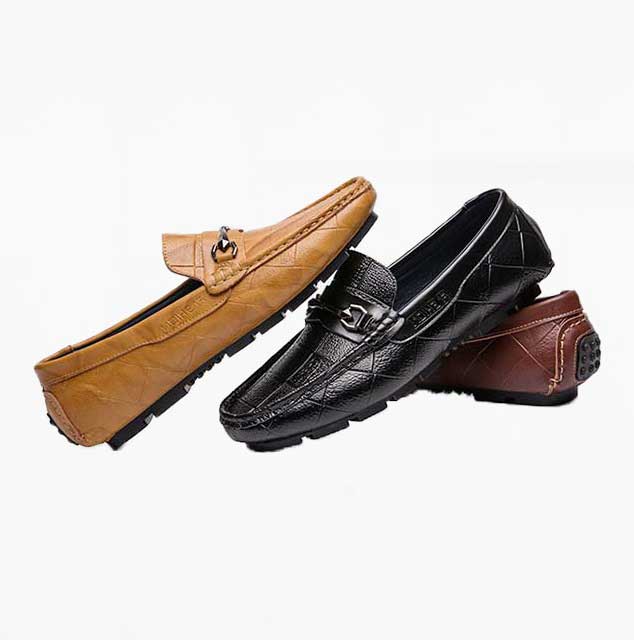 mocassins heren leer
